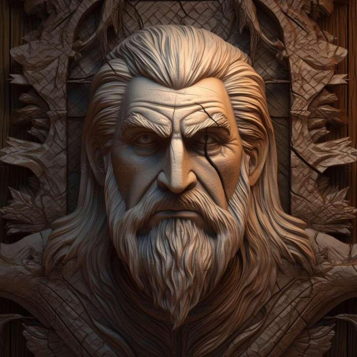 Characters (Geralt 4, HERO_3232) 3D models for cnc